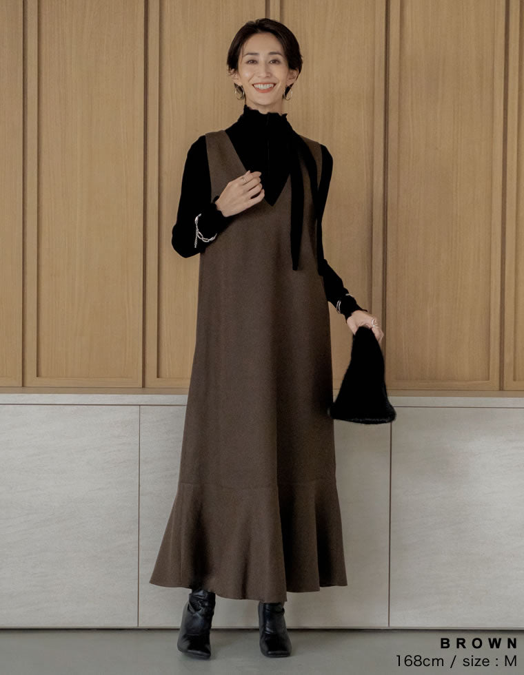 微起毛ツイルナロージャンパースカート - ワンピース通販 | 人気