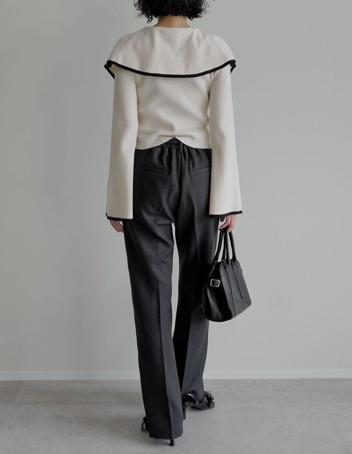 [2025AW COLLECTION][低身長/高身長サイズ有][アルガンオイル加工]微起毛ツイルセミフレアパンツ パンツ 人気レディースファッション通販 リエディ