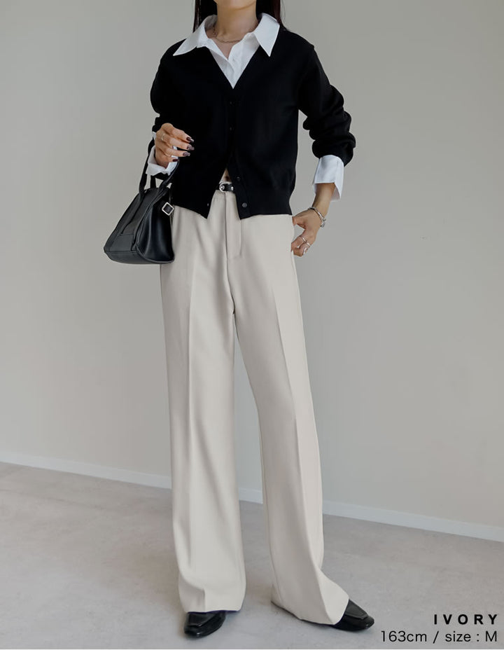 [2025AW COLLECTION][低身長/高身長サイズ有][アルガンオイル加工]微起毛ツイルセミフレアパンツ パンツ 人気レディースファッション通販 リエディ