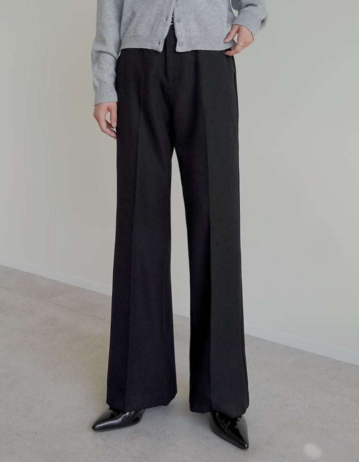 [2025AW COLLECTION][低身長/高身長サイズ有][アルガンオイル加工]微起毛ツイルセミフレアパンツ パンツ 人気レディースファッション通販 リエディ