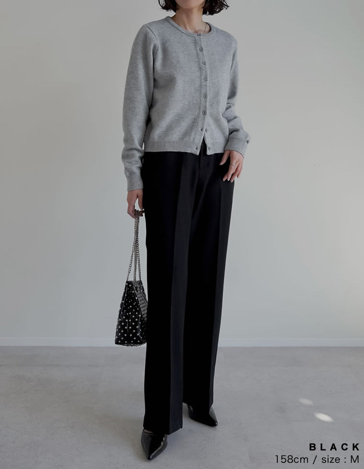 [2025AW COLLECTION][低身長/高身長サイズ有][アルガンオイル加工]微起毛ツイルセミフレアパンツ パンツ 人気レディースファッション通販 リエディ