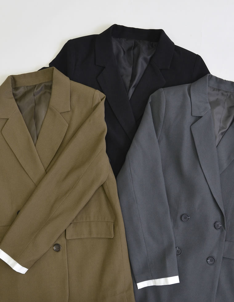 シャツレイヤード風テーラードジャケット - ジャケット/アウター通販