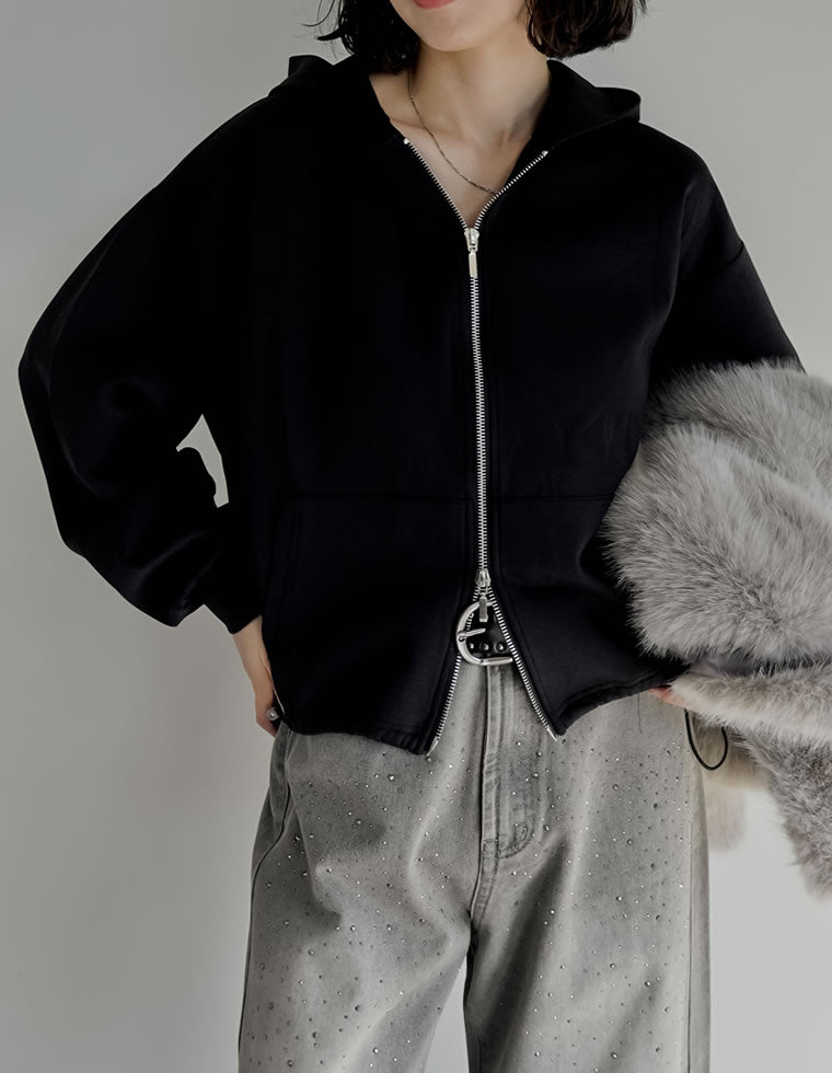 ダンボールダブルジップフーディー - トップス通販 | 人気レディース