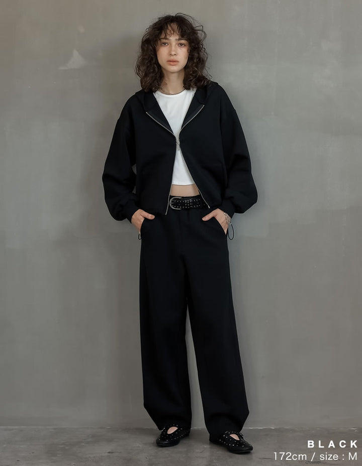 [2025AW COLLECTION][低身長/高身長サイズ有][イージーケア]2WAYダンボールベルトループ付きワイドパンツ パンツ 人気レディースファッション通販 リエディ