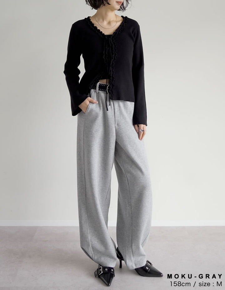 [2025AW COLLECTION][低身長/高身長サイズ有][イージーケア]2WAYダンボールベルトループ付きワイドパンツ パンツ 人気レディースファッション通販 リエディ