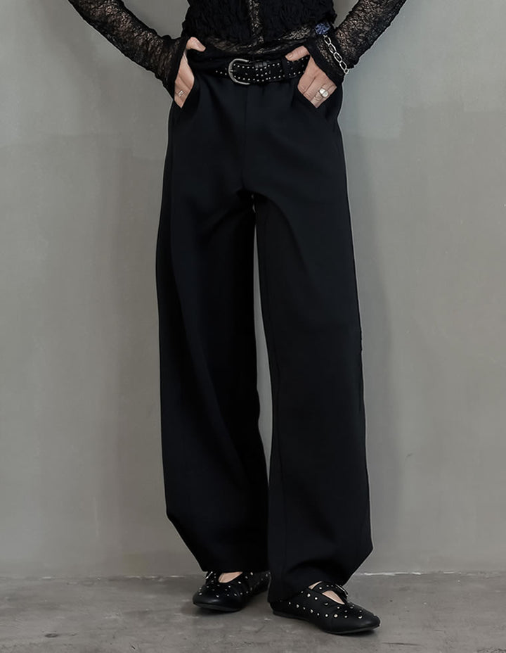 [2025AW COLLECTION][低身長/高身長サイズ有][イージーケア]2WAYダンボールベルトループ付きワイドパンツ パンツ 人気レディースファッション通販 リエディ