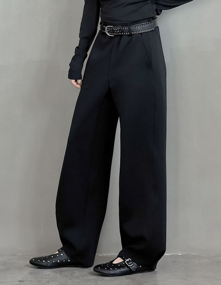 [2025AW COLLECTION][低身長/高身長サイズ有][イージーケア]2WAYダンボールベルトループ付きワイドパンツ パンツ 人気レディースファッション通販 リエディ