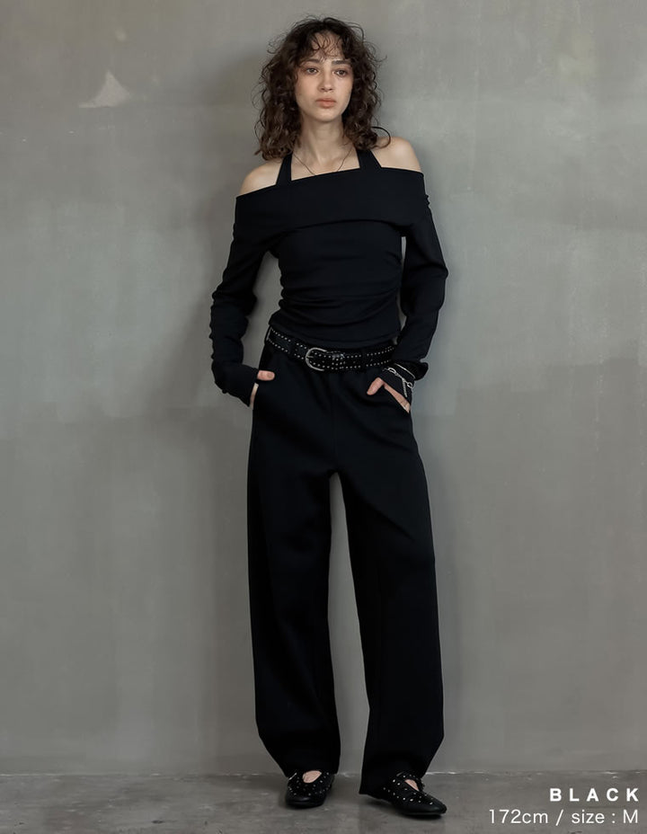 [2025AW COLLECTION][低身長/高身長サイズ有][イージーケア]2WAYダンボールベルトループ付きワイドパンツ パンツ 人気レディースファッション通販 リエディ