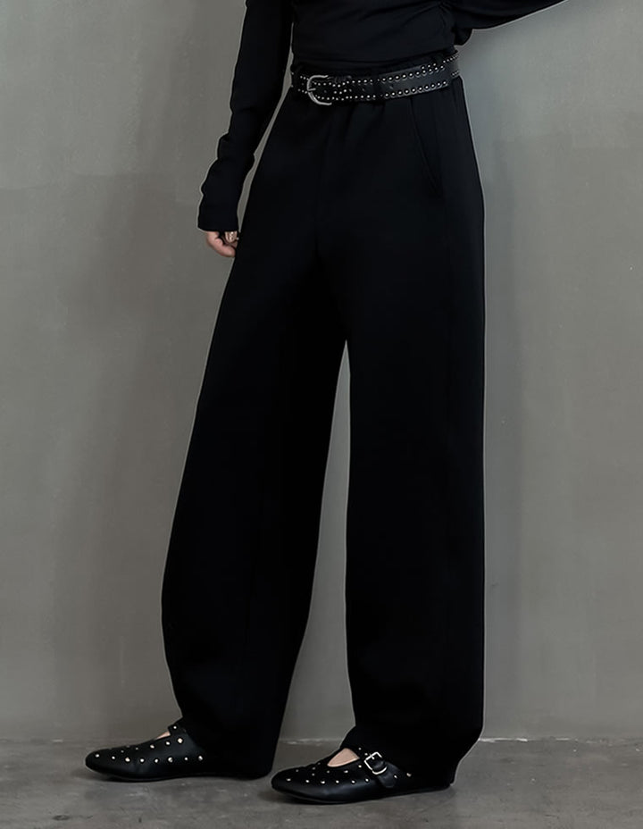 [2025AW COLLECTION][低身長/高身長サイズ有][イージーケア]2WAYダンボールベルトループ付きワイドパンツ パンツ 人気レディースファッション通販 リエディ