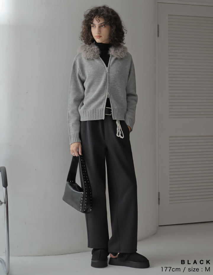 [2025AW COLLECTION][低身長/高身長サイズ有][イージーケア]2WAYダンボールベルトループ付きワイドパンツ パンツ 人気レディースファッション通販 リエディ