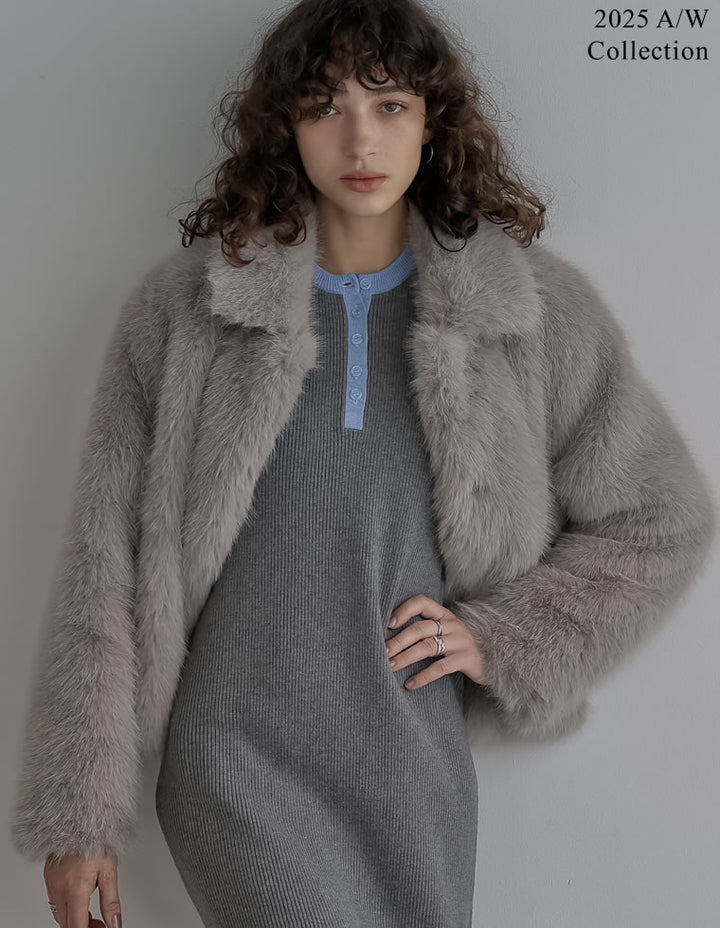 美品 TOPSHOP フェイクファーコート ダークグレー レディース フォー 