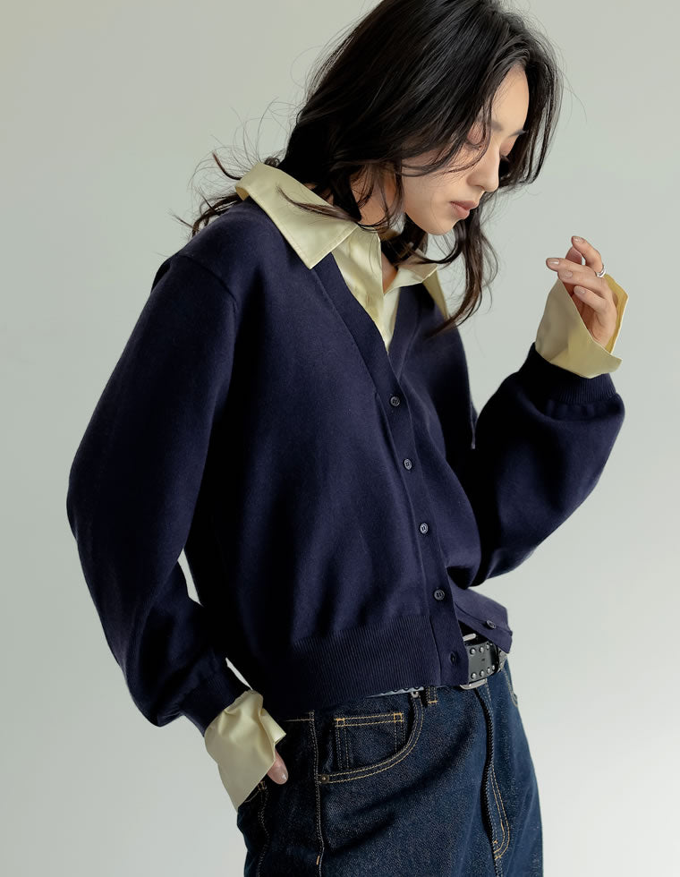 シャツドッキングニットカーディガン - トップス通販 | 人気レディース