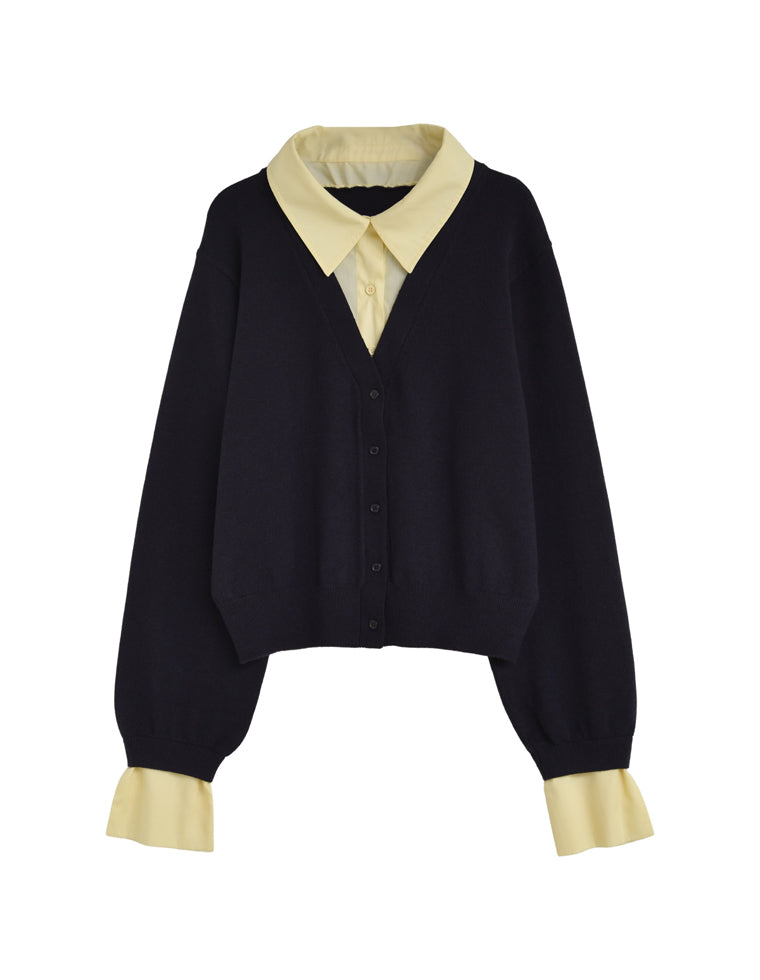 シャツドッキングニットカーディガン - トップス通販 | 人気レディース