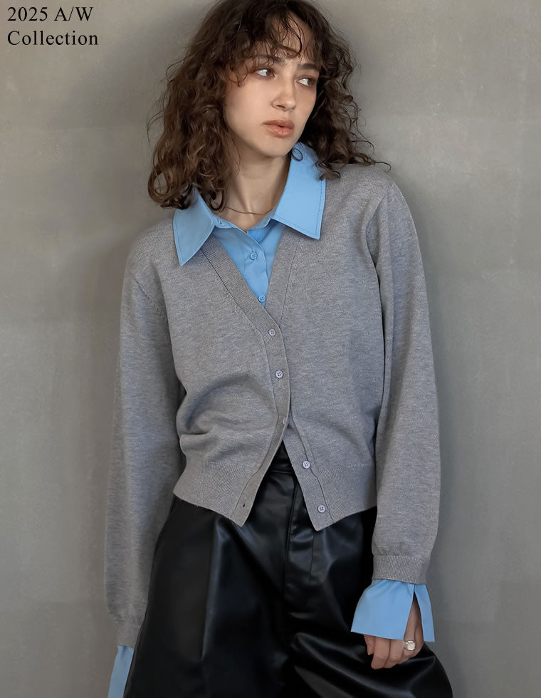 シャツドッキングニットカーディガン - トップス通販 | 人気