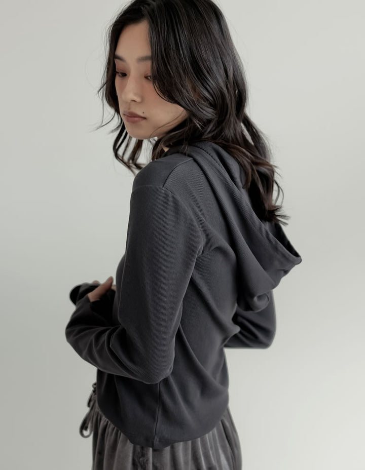 [2025AW COLLECTION][汗じみ防止][UVカット]リブカットソーフーディトップス トップス 人気レディースファッション通販 リエディ