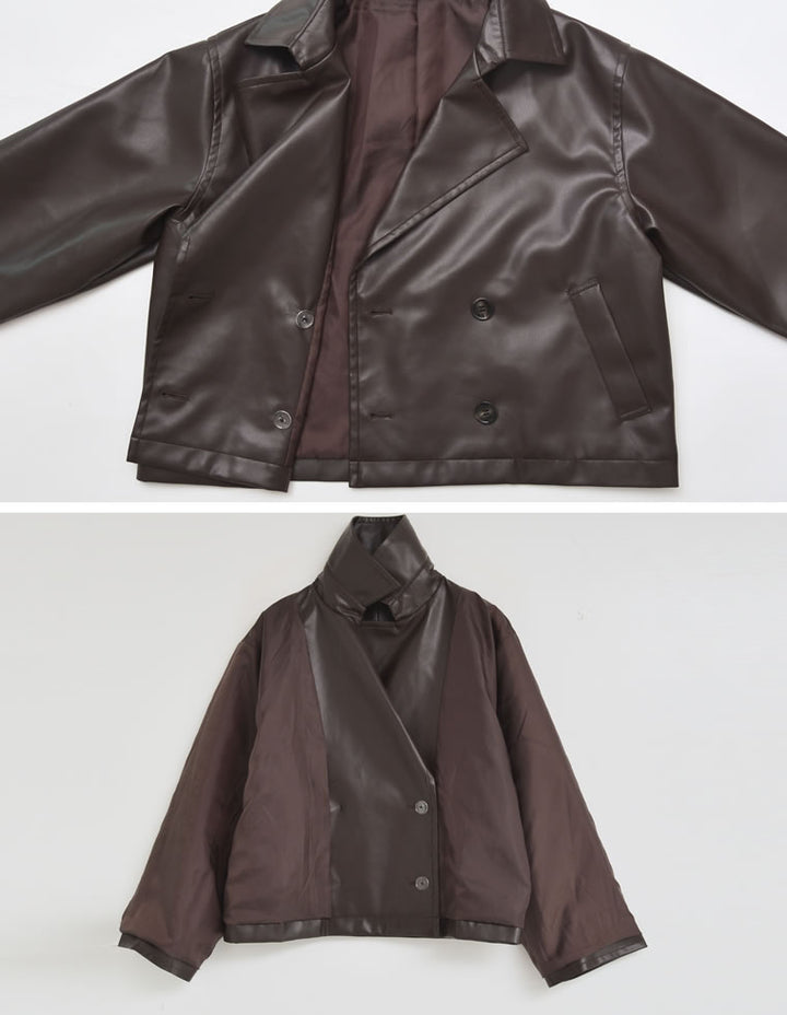[2025AW COLLECTION]フェイクレザートレンチジャケット ジャケット/アウター 人気レディースファッション通販 リエディ