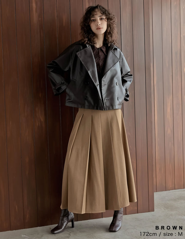 [2025AW COLLECTION]フェイクレザートレンチジャケット ジャケット/アウター 人気レディースファッション通販 リエディ