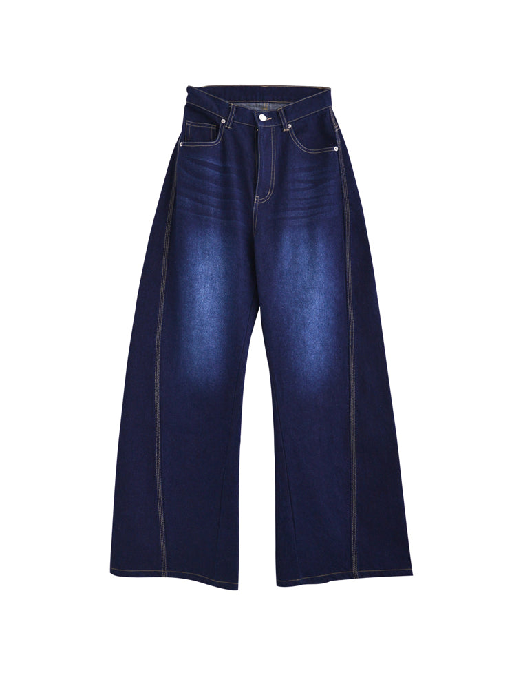 サイド切り替えコットンデニムパンツ - パンツ通販 | 人気レディース