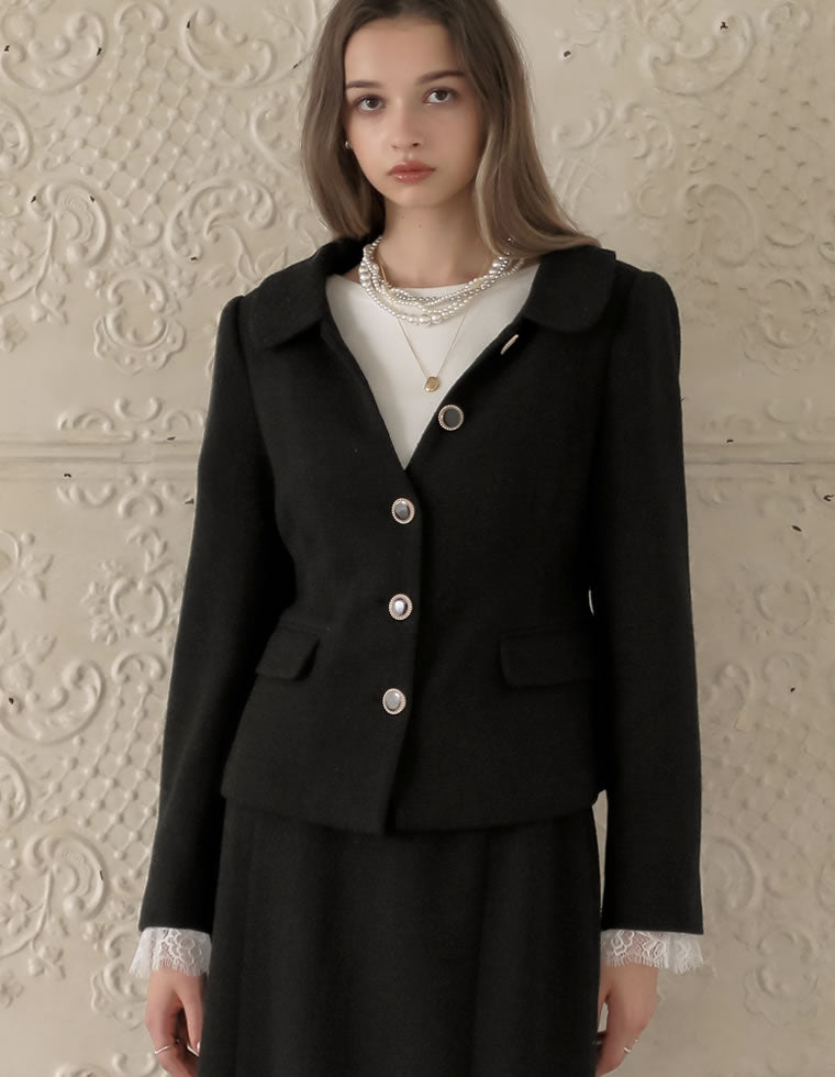 ドビーツイードフラットカラージャケット - ジャケット/アウター通販