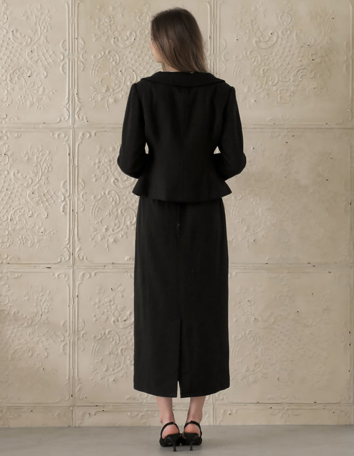 [MEISM by Re:EDIT][2025AW COLLECTION][低身長/高身長サイズ有]ドビーツイードナロースカート スカート 人気レディースファッション通販 リエディ