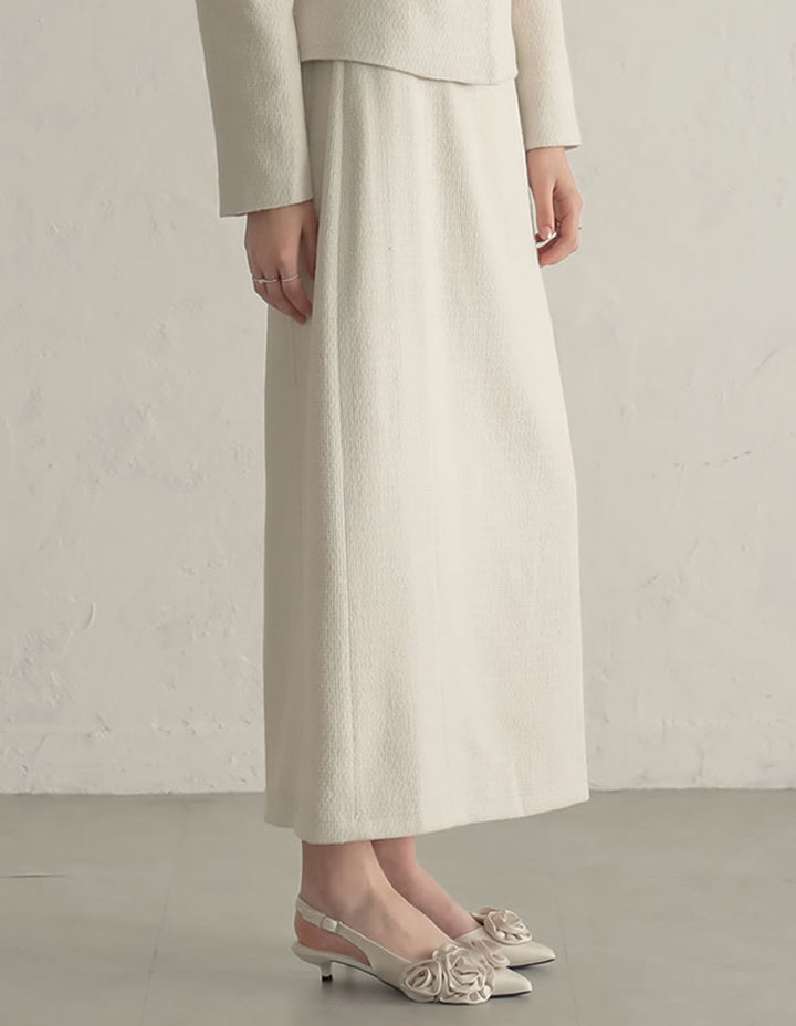 [MEISM by Re:EDIT][2025AW COLLECTION][低身長/高身長サイズ有]ドビーツイードナロースカート スカート 人気レディースファッション通販 リエディ