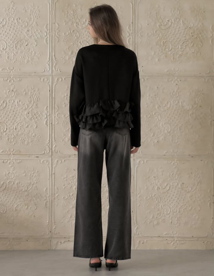 [MEISM by Re:EDIT][2025AW COLLECTION]ダンボールフリルノーカラーブルゾン ジャケット/アウター 人気レディースファッション通販 リエディ