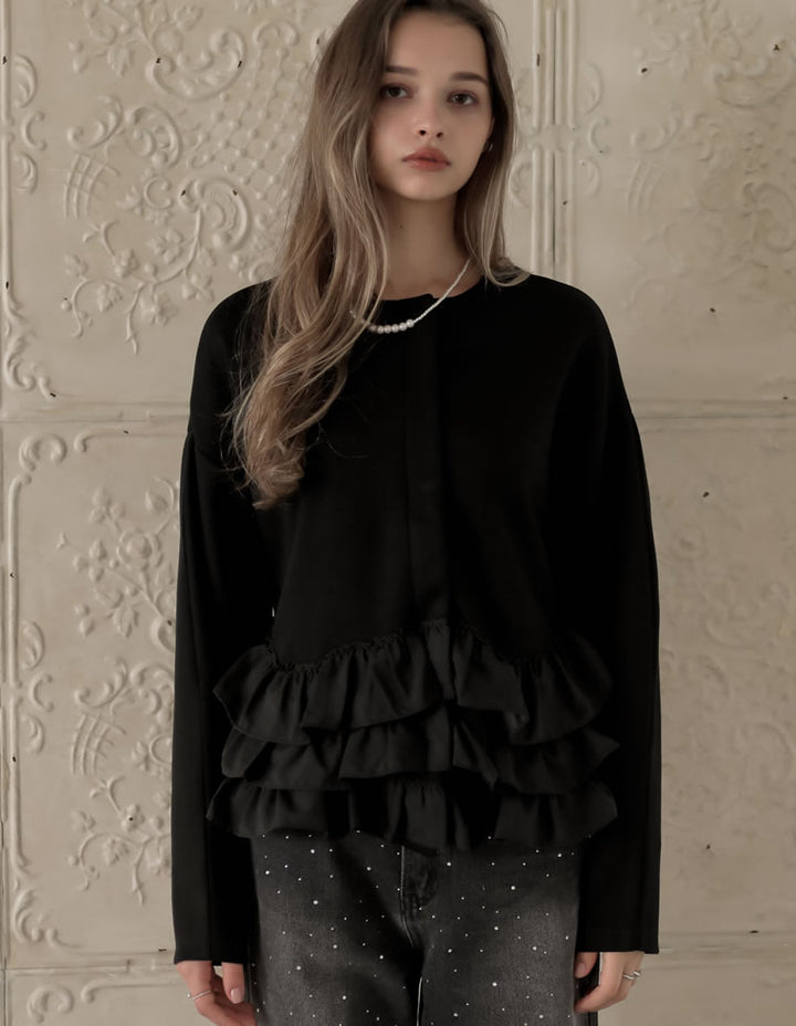 [MEISM by Re:EDIT][2025AW COLLECTION]ダンボールフリルノーカラーブルゾン ジャケット/アウター 人気レディースファッション通販 リエディ