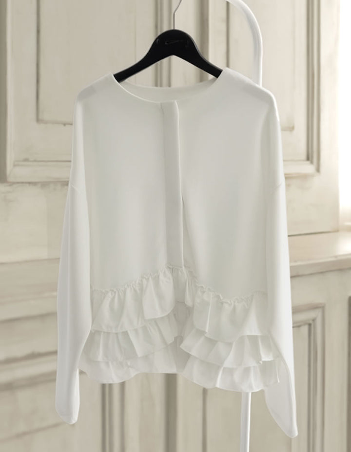 [MEISM by Re:EDIT][2025AW COLLECTION]ダンボールフリルノーカラーブルゾン ジャケット/アウター 人気レディースファッション通販 リエディ