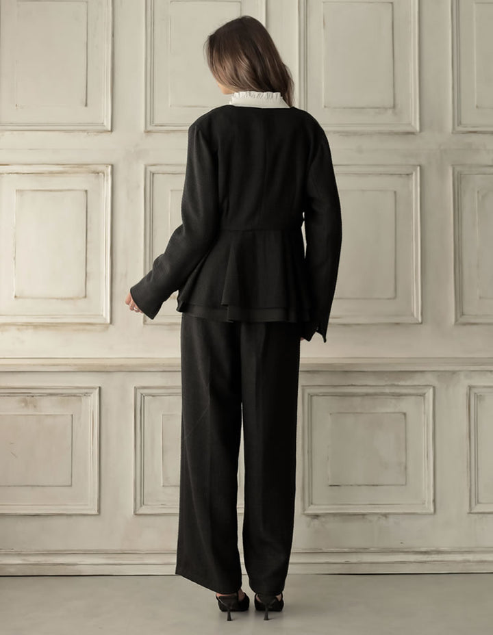 [MEISM by Re:EDIT][2025AW COLLECTION]ライトツイードペプラムVネックジャケット ジャケット/アウター 人気レディースファッション通販 リエディ