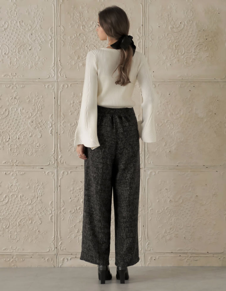 [MEISM by Re:EDIT][2025AW COLLECTION][低身長/高身長サイズ有]ライトツイードストレートパンツ パンツ 人気レディースファッション通販 リエディ