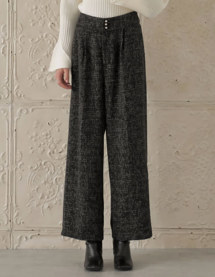 [MEISM by Re:EDIT][2025AW COLLECTION][低身長/高身長サイズ有]ライトツイードストレートパンツ パンツ 人気レディースファッション通販 リエディ