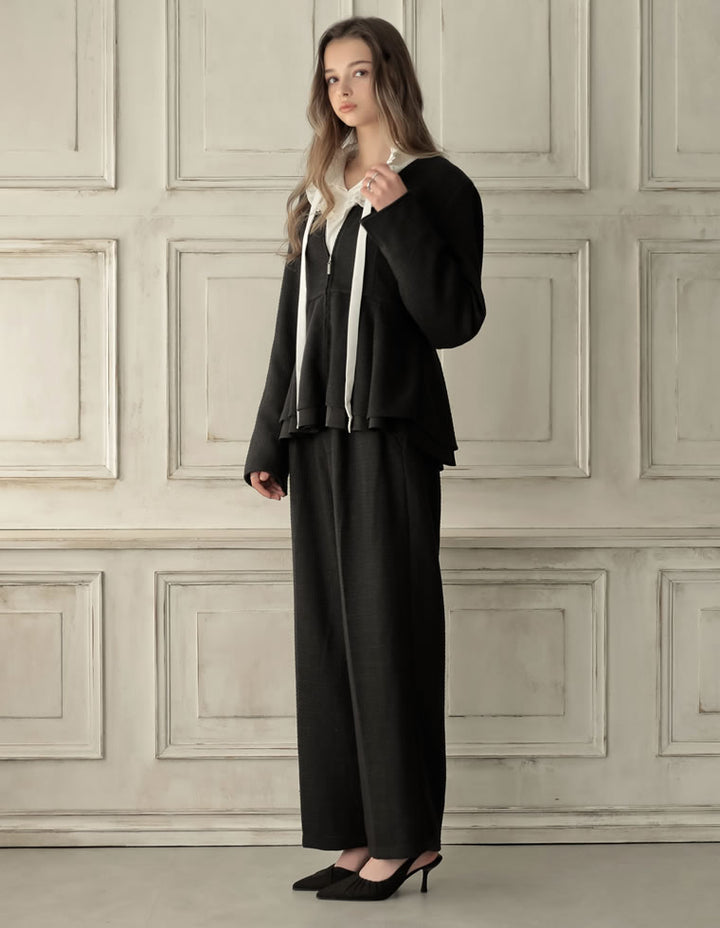 [MEISM by Re:EDIT][2025AW COLLECTION][低身長/高身長サイズ有]ライトツイードストレートパンツ パンツ 人気レディースファッション通販 リエディ