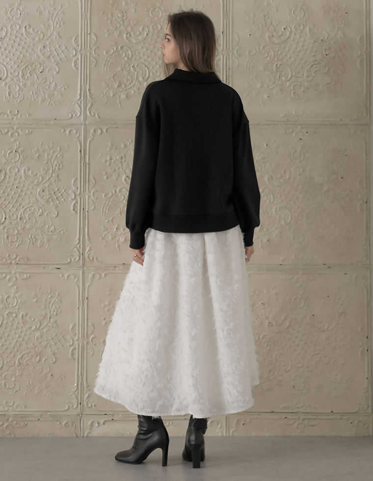 ジャカードフリンジロングフレアスカート - スカート通販 | 人気