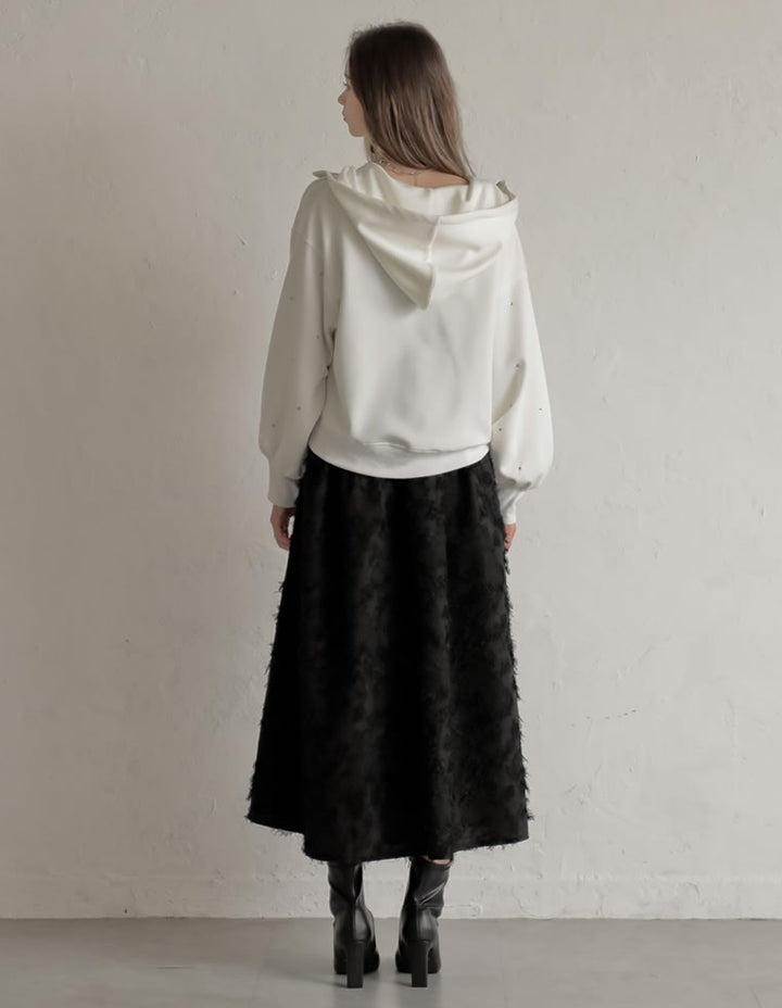 [MEISM by Re:EDIT][2025AW COLLECTION][低身長サイズ有]ジャカードフリンジロングフレアスカート スカート 人気レディースファッション通販 リエディ