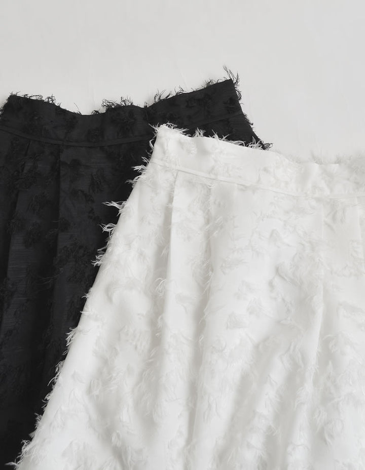 [MEISM by Re:EDIT][2025AW COLLECTION][低身長サイズ有]ジャカードフリンジロングフレアスカート スカート 人気レディースファッション通販 リエディ