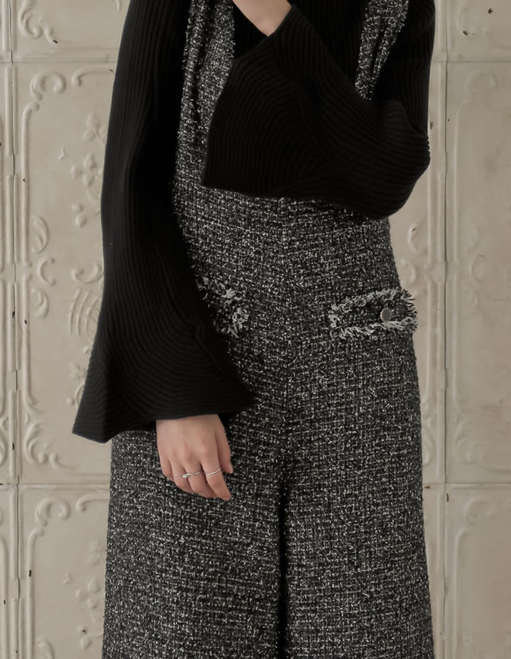 [MEISM by Re:EDIT][2025AW COLLECTION][低身長/高身長サイズ有]ツイードフレアオールインワン オールインワン 人気レディースファッション通販 リエディ