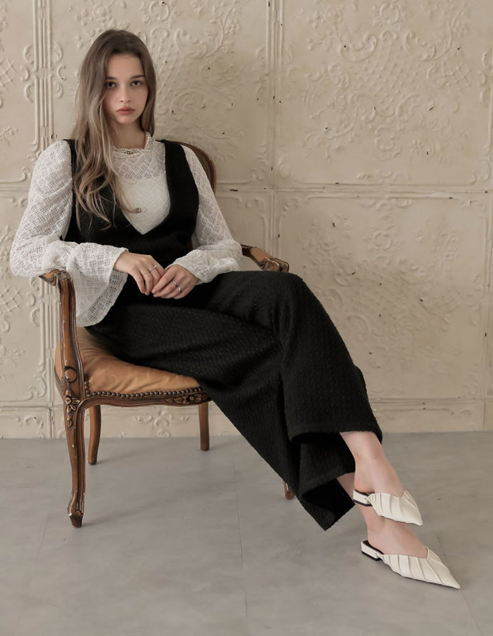 [MEISM by Re:EDIT][2025AW COLLECTION][低身長/高身長サイズ有]ツイードフレアオールインワン オールインワン 人気レディースファッション通販 リエディ