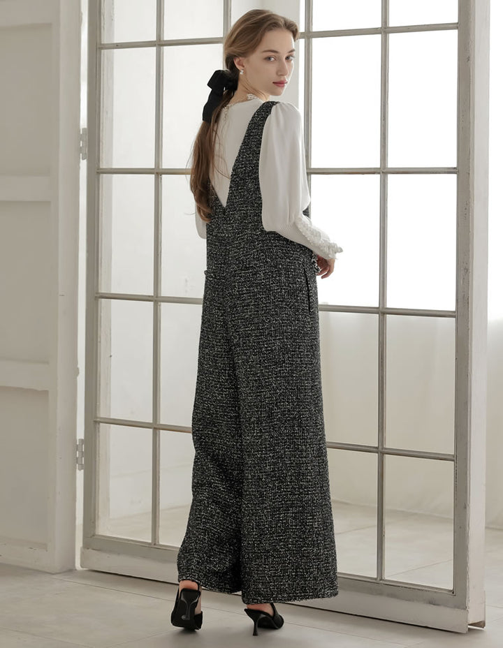 [MEISM by Re:EDIT][2025AW COLLECTION][低身長/高身長サイズ有]ツイードフレアオールインワン オールインワン 人気レディースファッション通販 リエディ