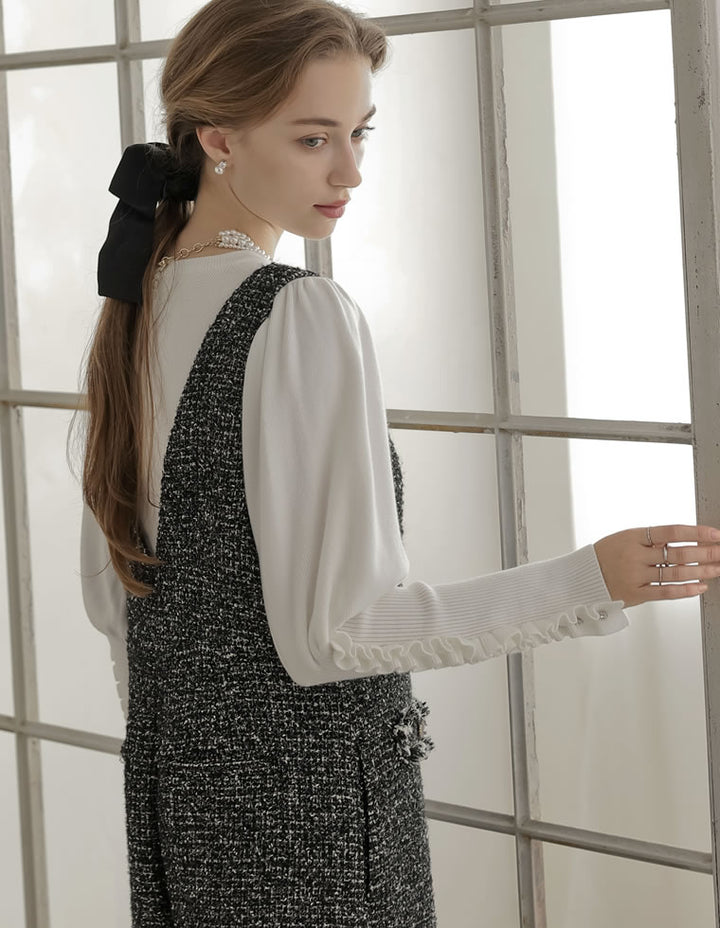 [MEISM by Re:EDIT][2025AW COLLECTION][低身長/高身長サイズ有]ツイードフレアオールインワン オールインワン 人気レディースファッション通販 リエディ