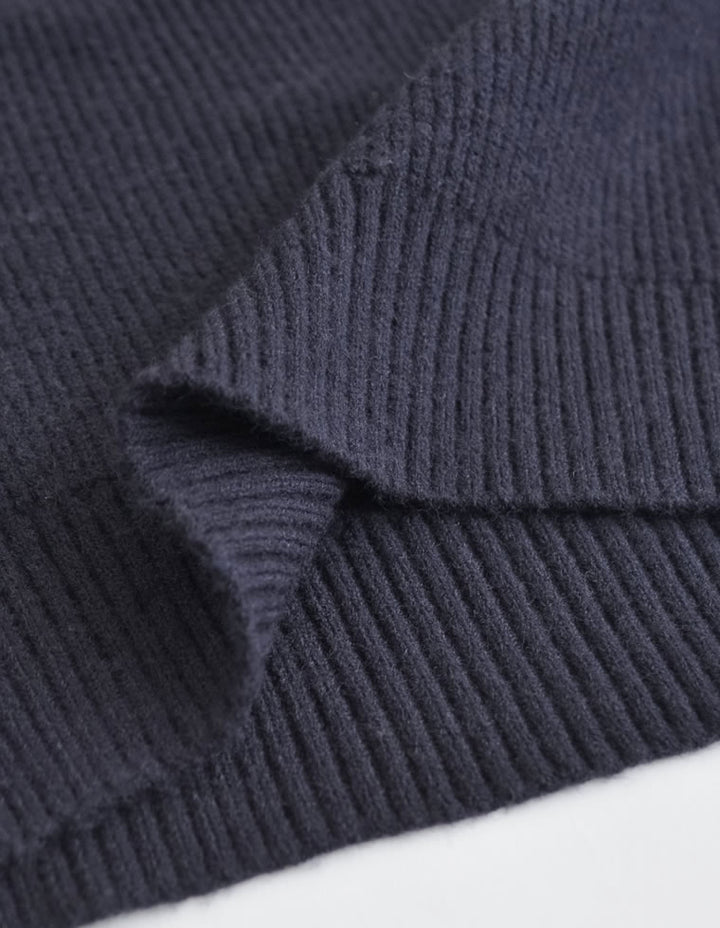 [2025AW COLLECTION][静電気防止]片畔編み襟付きハーフジップニットプルオーバー トップス 人気レディースファッション通販 リエディ