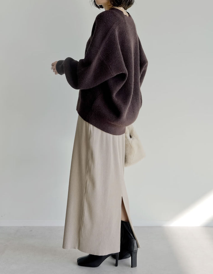 [2025AW COLLECTION][静電気防止]深Vネックニットプルオーバー トップス 人気レディースファッション通販 リエディ