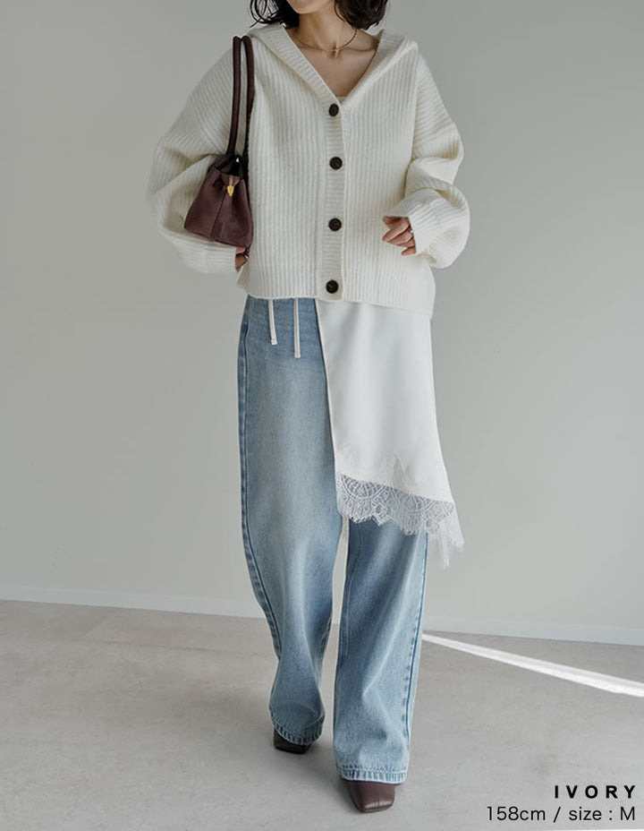 [2025AW COLLECTION][静電気防止][新色追加]フーディニットカーディガン トップス 人気レディースファッション通販 リエディ