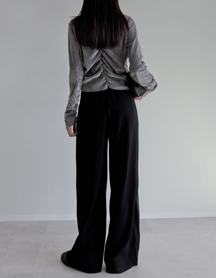 シアーフロッキーベロアギャザートップス トップス 人気レディースファッション通販 リエディ