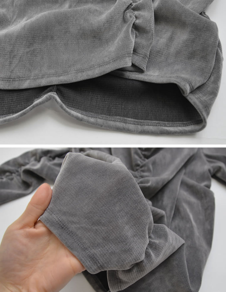 シアーフロッキーベロアギャザートップス トップス 人気レディースファッション通販 リエディ