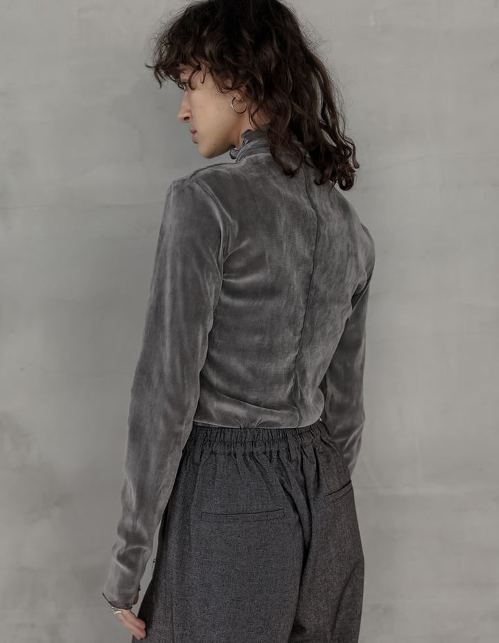 ≪20日11:59まで！期間限定ポイント10%UP対象≫[公式サイト限定先行受注][2025AW COLLECTION][2点セット]シアーフロッキーベロアスカーフ付きハイネックトップス[mb] トップス 人気レディースファッション通販 リエディ