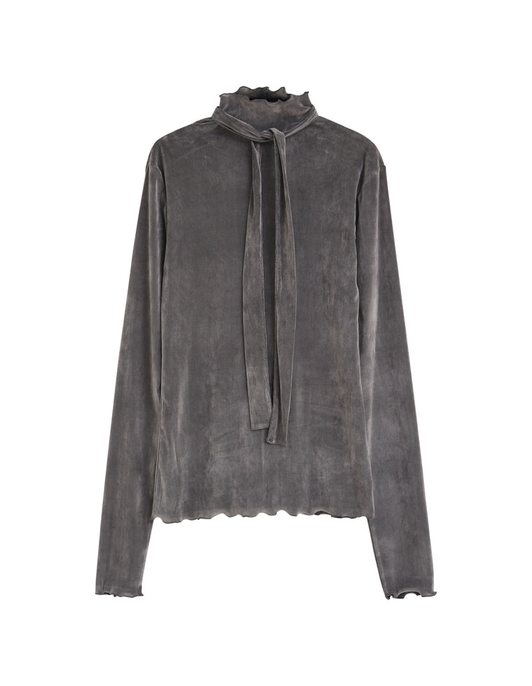 ベロアスカーフ付きハイネックトップス - トップス通販 | 人気