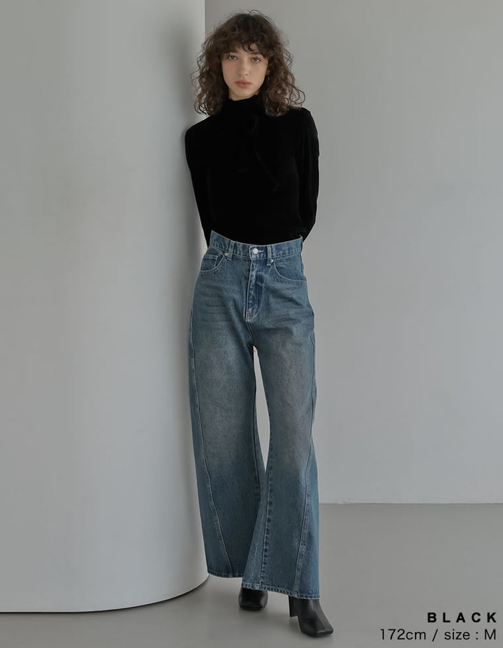 ≪20日11:59まで！期間限定ポイント10%UP対象≫[公式サイト限定先行受注][2025AW COLLECTION][2点セット]シアーフロッキーベロアスカーフ付きハイネックトップス[mb] トップス 人気レディースファッション通販 リエディ