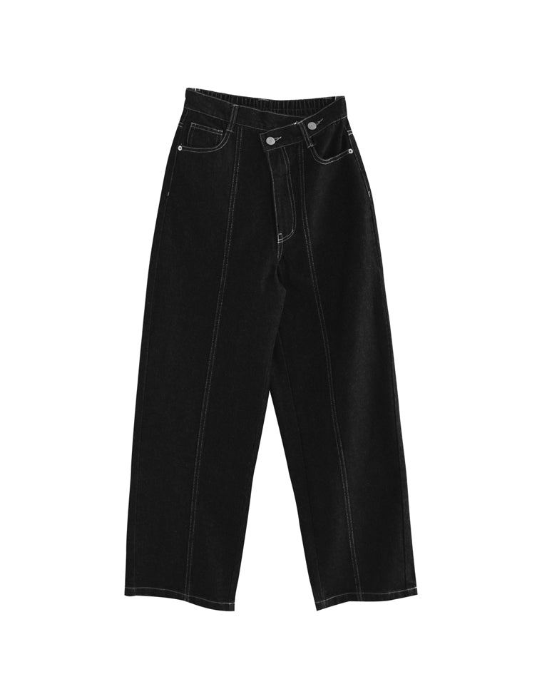 ウエストアシンメトリーデニムパンツ - パンツ通販 | 人気レディース