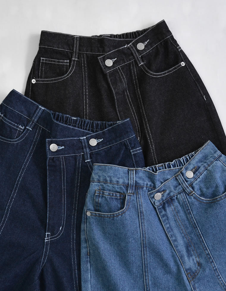 ウエストアシンメトリーデニムパンツ - パンツ通販 | 人気レディース