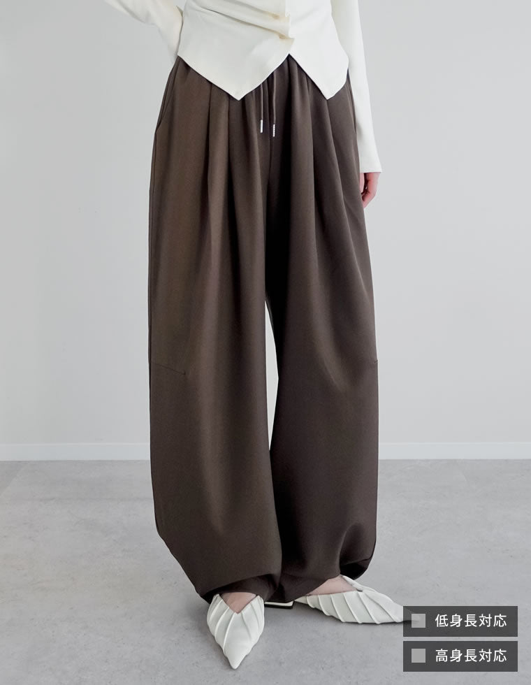ツイル細ベルト付ハイウエストワイドパンツ - パンツ通販 | 人気